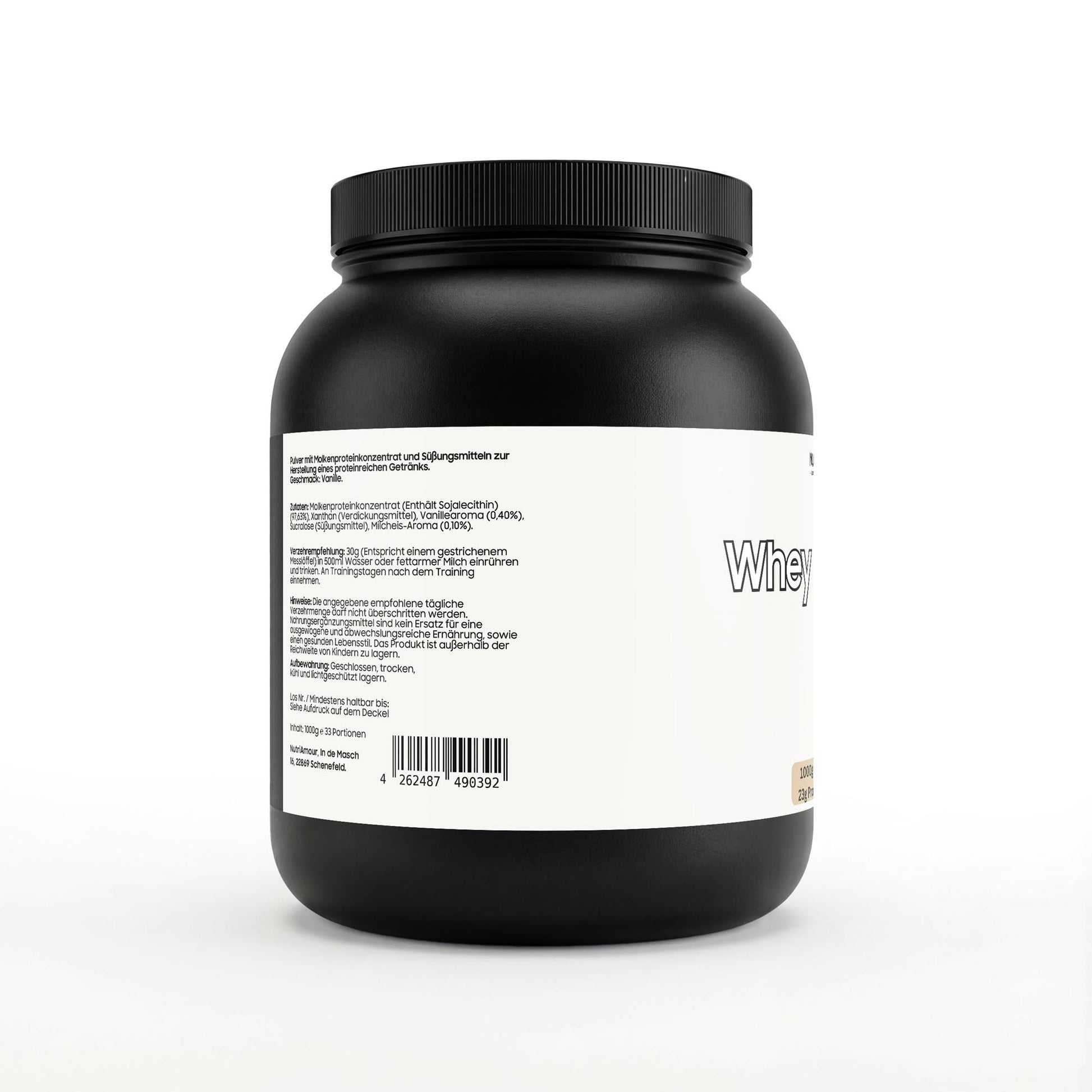 Reines Premium Whey Protein Vanilla - 1,000g, laborgeprüfte Qualität für Ihre tägliche Unterstützung.