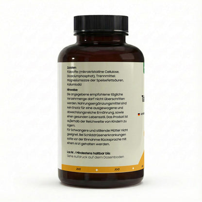 Premium Jod - 180 vegan tablets. Trägt zu einer normalen Schilddrüsenfunktion bei. Laborgeprüfte, reine Qualität.