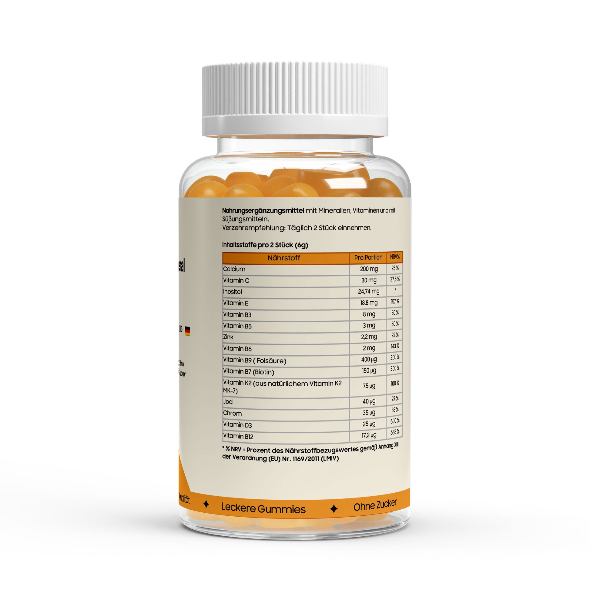Fruchtige Multivitamin + Mineral Gummies - 60 pcs. zur täglichen Unterstützung. Laborgeprüfte Reinheit.