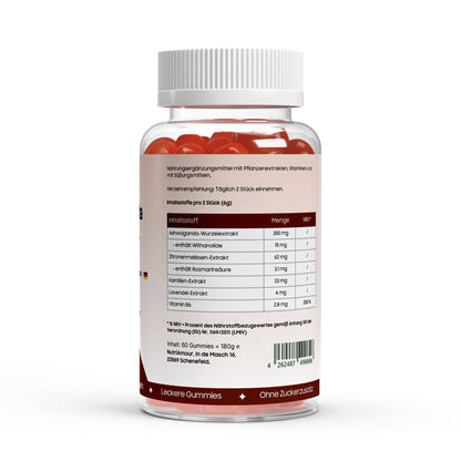 Laborgeprüfte Ashwagandha Gummies 300mg + Vitamin B6 - Fruchtgummis für Balance und tägliches Wohlbefinden.